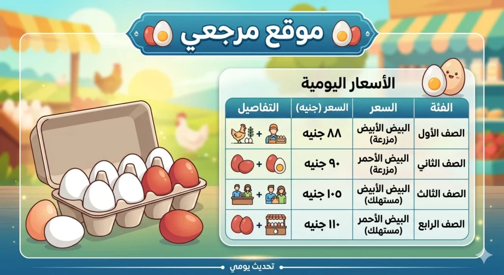 هدوء يسيطر علي سعر كرتونة البيض اليوم في مصر يعكس توازن الإنتاج المحلي